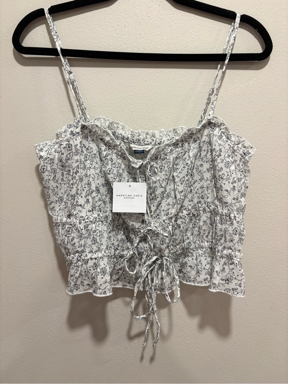 AEO large floral crop tank
